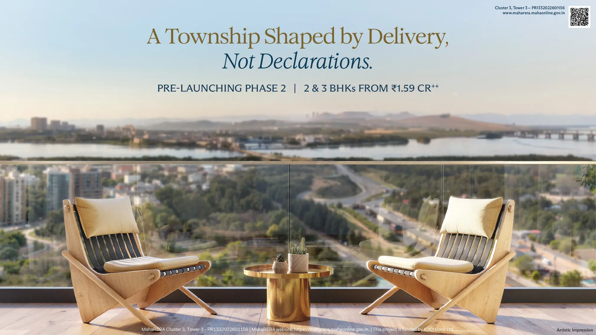A Township Shaped by Delivery, Not Declarations. Pre-bookings open: Luxe 2, 3 & 4 BHKs.